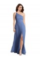 Soft Chiffon One Shoulder A-Line Windsor Blue Formal Evening Gown / Bridesmaid Dress Derby