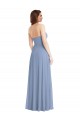 Soft Chiffon Strapless A-Line Dusty Blue Semi Formal Evening Dress / Bridesmaid Dress Derby