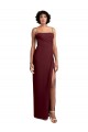 Soft Chiffon Square Neck Low Back A-Line Burgundy Gold Evening Dress / Bridesmaid Dress Derby