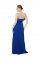 Soft Chiffon Strapless A-Line Royal Blue Bridesmaid Dress Derby