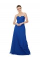 Chiffon Strapless Keyhole Back A-Line Royal Blue Bridesmaid Dress / Evening Dress Derby