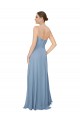 Chiffon Strapless Low Back A-Line Dusty Blue Bridesmaid Dress / Evening Dress Derby