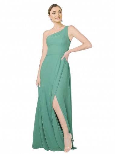 Soft Chiffon Strapless A-Line Icelandic Silver Bridesmaid Dress Derby