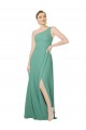 Soft Chiffon Strapless A-Line Icelandic Silver Bridesmaid Dress Derby