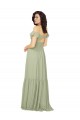 Soft Chiffon Sweetheart Keyhole Back A-Line Saffron Bridesmaid Dress Derby