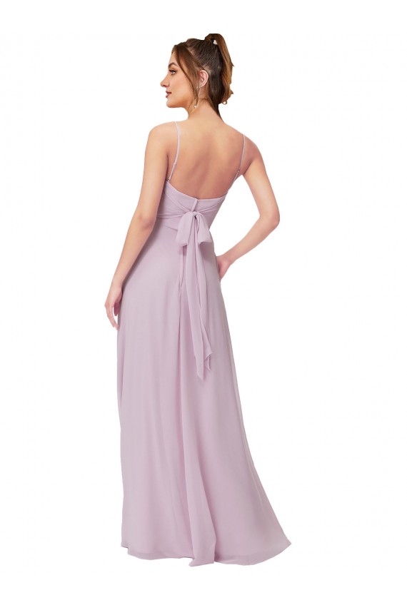 Soft Chiffon Sweetheart A-Line Pink Glow Bridesmaid Dress Derby