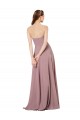 Soft Chiffon Strapless Low Back A-Line Grape Formal Dress / Bridesmaid Dress Derby