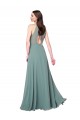 Chiffon Halter Neck Keyhole Back A-Line Dark Lavender Bridesmaid Dress / Evening Dress Derby