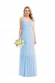 Soft Chiffon Sweetheart A-Line Light Sky Blue Semi Formal Evening Dress / Bridesmaid Dress Derby