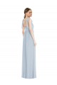 Soft Chiffon Sweetheart Low Back A-Line Sea Glass Semi Formal Evening Dress / Bridesmaid Dress Derby