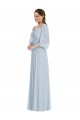 Soft Chiffon Sweetheart A-Line Sea Glass Formal Evening Gown / Bridesmaid Dress Derby
