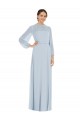 Soft Chiffon Strapless Keyhole Back A-Line Sea Glass Formal Evening Gown / Bridesmaid Dress Derby