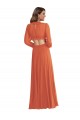 Soft Chiffon V-Neck Open Back A-Line Firecracker High Low Evening Gown / Bridesmaid Dress Derby