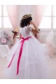 Tulle & Lace Sweetheart Ball Gown Ivory Little Flower Girl Dress Derby