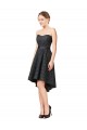 Lace Sweetheart A-Line Slate Grey High Low Bridesmaid Dress Derby
