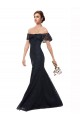 Lace Off the Shoulder Mermaid Dark Navy Prom Dress / Bridesmaid Dress Derby