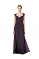 Soft Chiffon & Lace Sweetheart Keyhole Back A-Line Grape Formal Dress / Bridesmaid Dress Derby