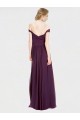 Soft Chiffon & Lace Sweetheart Low Back A-Line Grape Bridesmaid Dress Derby