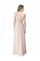 Soft Chiffon & Lace V-Neck V-Back A-Line Mint Green Bridesmaid Dress Derby