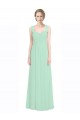 Soft Chiffon & Lace Sweetheart Keyhole Back A-Line Mint Green Bridesmaid Dress Derby