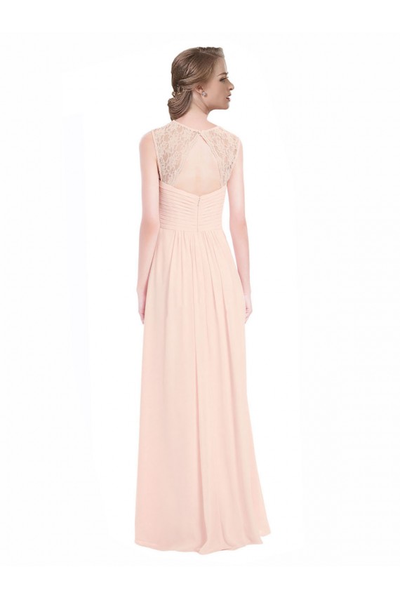 Soft Chiffon & Lace Sweetheart Keyhole Back A-Line Mint Green Bridesmaid Dress Derby