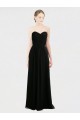 Soft Chiffon & Lace Strapless Low Back A-Line Black Bridesmaid Dress Derby