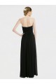 Soft Chiffon & Lace Strapless Low Back A-Line Black Bridesmaid Dress Derby