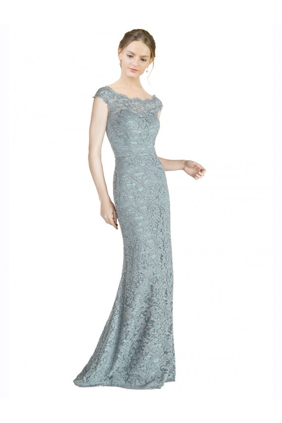 Lace Off the Shoulder Long Mermaid Prom Dress / Bridesmaid Dress Derby