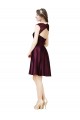 Satin & Lace Square Neck Open Back A-Line Grape Bridesmaid Dress Derby