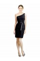 Lace One Shoulder Open Back A-Line Black Bridesmaid Dress Derby