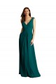 Soft Chiffon & Lace V-Neck Open Back A-Line Hunter Bridesmaid Dress Derby