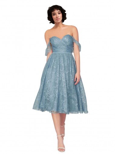 Lace Sweetheart Knee Length A-Line Bridesmaid Dress Derby