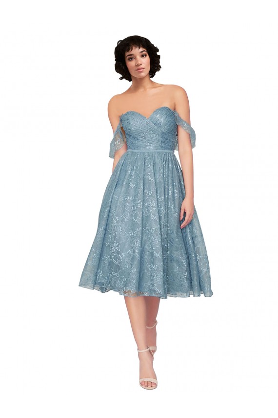Lace Sweetheart Knee Length A-Line Bridesmaid Dress Derby