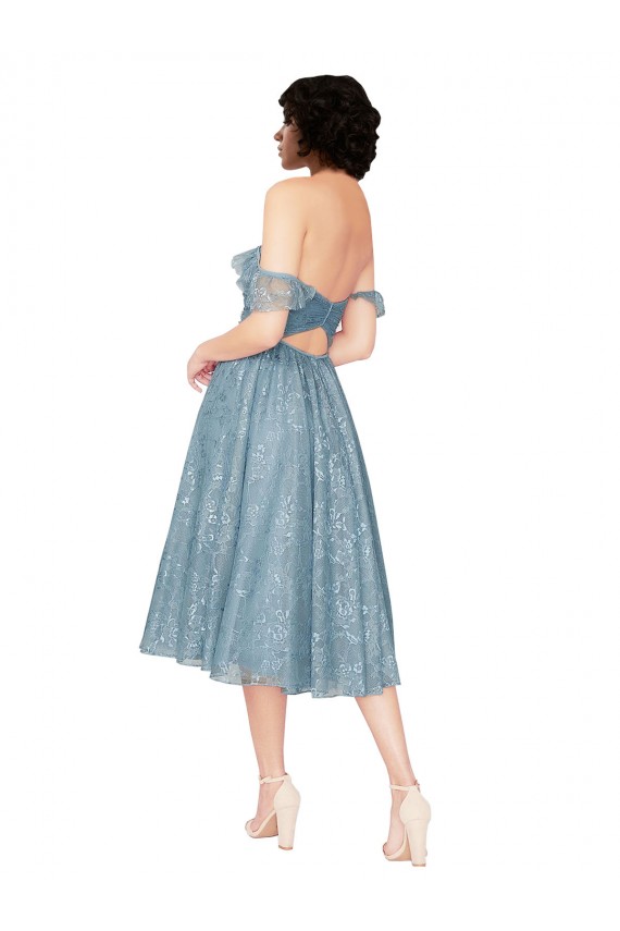 Lace Sweetheart Knee Length A-Line Bridesmaid Dress Derby