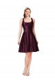 Satin Bateau Neck V-Back A-Line Prom Dress / Bridesmaid Dress Derby