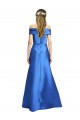 Satin Off the Shoulder A-Line Black Tie Evening Gown / Prom Dress / Bridesmaid Dress Derby