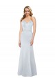 Satin Strapless Low Back Sheath Light Sky Blue Formal Evening Gown / Prom Dress / Bridesmaid Dress Derby