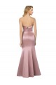 Satin Strapless Low Back Sheath Light Sky Blue Formal Evening Gown / Prom Dress / Bridesmaid Dress Derby