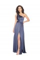 Silk like Satin One Shoulder A-Line Dusk Formal Evening Gown / Prom Dress / Bridesmaid Dress Derby