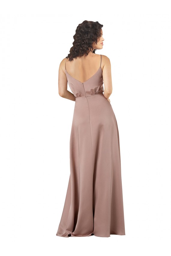 Silk like Satin Sweetheart A-Line Dusty Pink Formal Evening Gown / Bridesmaid Dress Derby