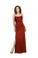 Silk like Satin Square Neck Low Back A-Line Red Formal Evening Gown / Prom Dress / Bridesmaid Dress Derby