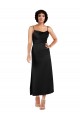 Silk like Satin Cowl Neck A-Line Black Formal Evening Gown / Prom Dress / Bridesmaid Dress Derby