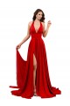 Spandex Halter Neck Open Back A-Line Red Formal Evening Gown / Prom Dress / Bridesmaid Dress Derby