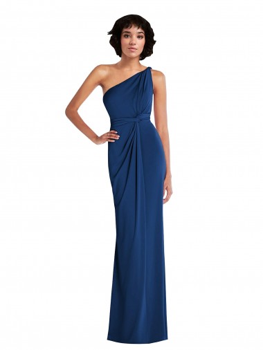 Spandex One Shoulder Sheath Royal Blue Semi Formal Evening Dress / Prom Dress / Bridesmaid Dress Derby