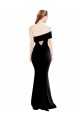 Stretch Crepe One Shoulder Keyhole Back Mermaid Black Formal Evening Gown / Prom Dress / Bridesmaid Dress Derby