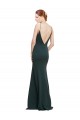 Stretch Crepe V-Neck V-Back A-Line Pink Formal Dress / Bridesmaid Dress Derby