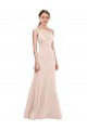 Stretch Crepe V-Neck V-Back A-Line Pink Formal Dress / Bridesmaid Dress Derby