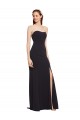 Stretch Crepe Strapless Low Back A-Line Dark Navy Formal Evening Gown / Prom Dress / Bridesmaid Dress Derby