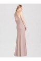 Stretch Crepe Halter Neck Open Back Trumpet Dusty Pink Semi Formal Evening Dress / Bridesmaid Dress Derby