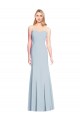 Stretch Crepe Strapless Low Back Trumpet Light Sky Blue Formal Dress / Bridesmaid Dress Derby